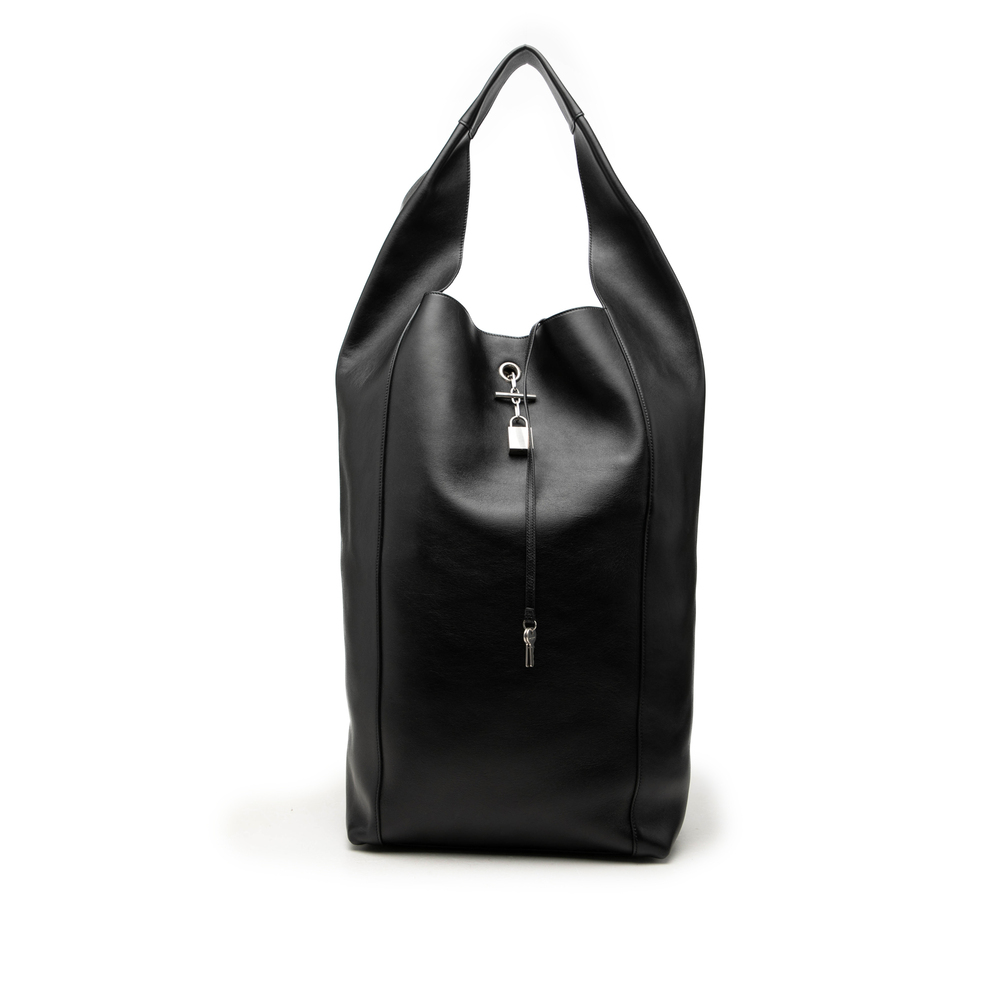 Pre-Loved Saint Laurent Large Supple Calfskin Tanger Hobo